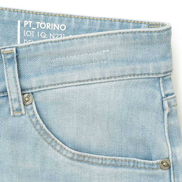 PT TORINO DENIM ピーティートリノデニム メンズ デニム ウォッシュ スーパースリム コットン ポリエステル ストレッチ SWING  SUPER SLIM FIT CA43 LT68/ライトブルー｜PT TORINO｜菅原靴店